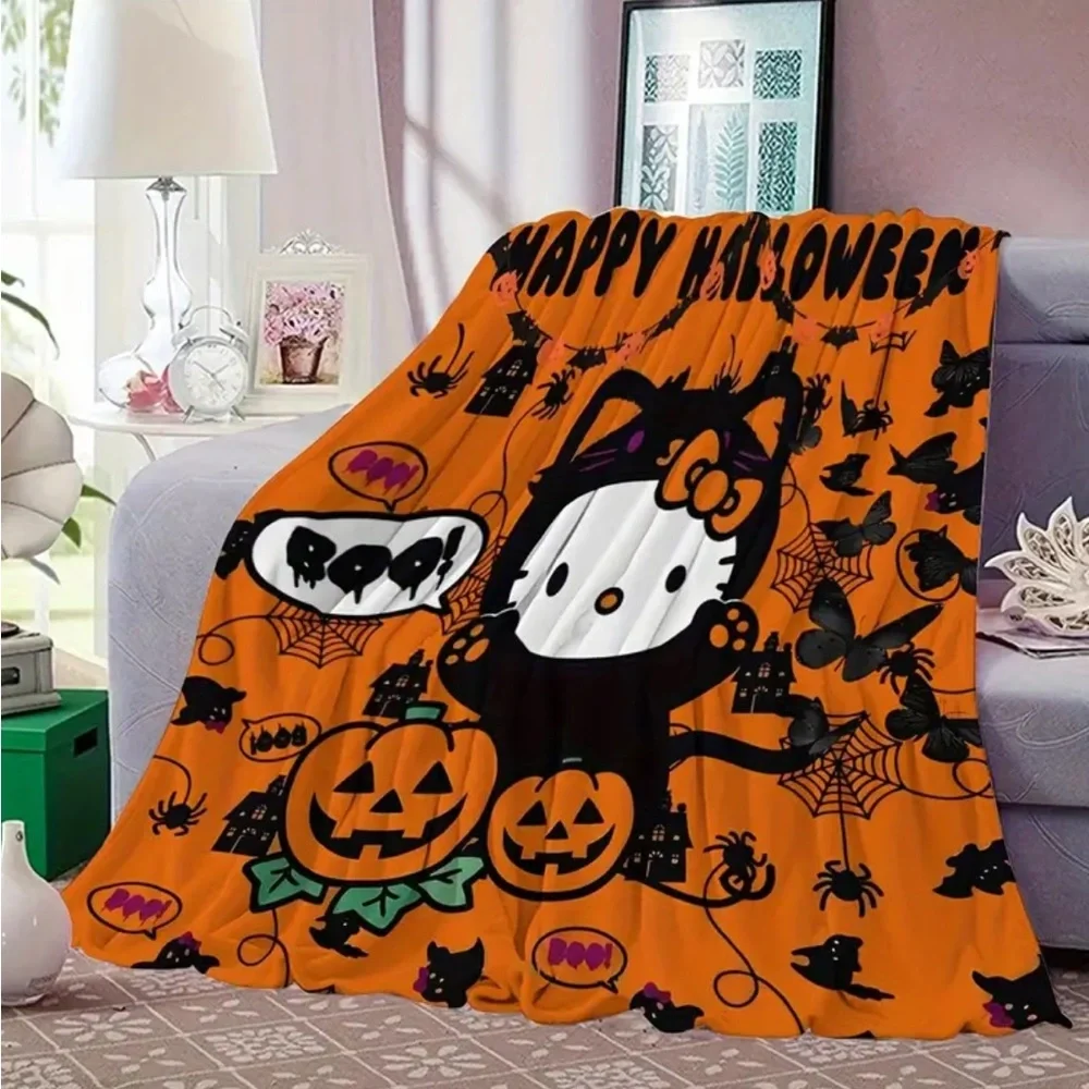 Hello Kitty Halloween Blanket, Halloween Hello Kitty Blanket, Hello Kitty Throw